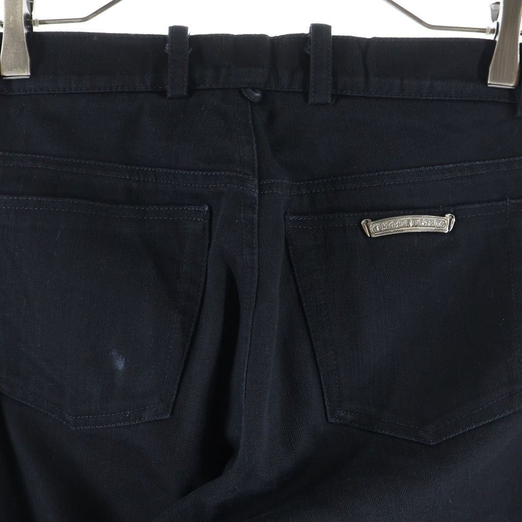 CHROME HEARTS(クロムハーツ) OLD JEAN FLEURKNEE オールド フレアニー ボタンフライデニムパンツ ブラック