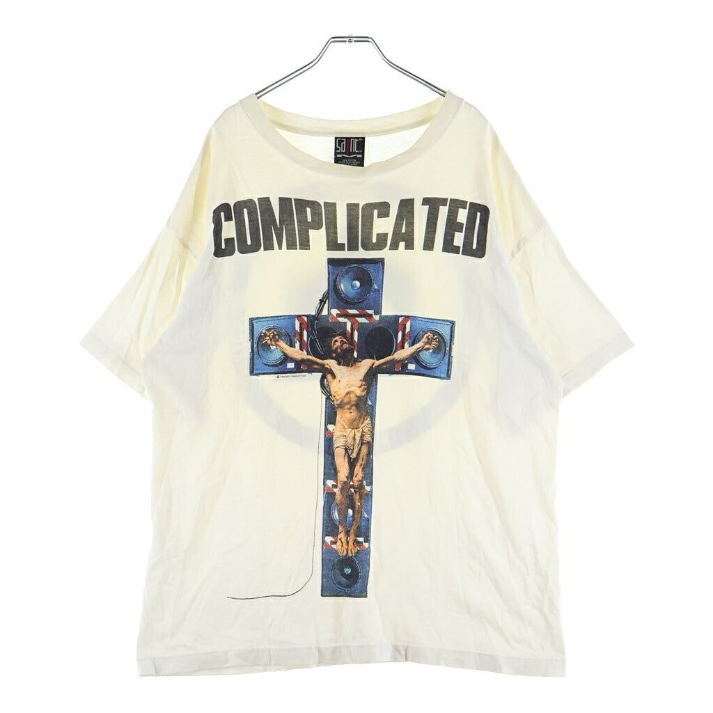 SAINT MICHAEL(セントマイケル) 23AW COMPLICATED S/S TEE 半袖 クルーネック Tシャツ ホワイト #XL SM-A23-0000-C18