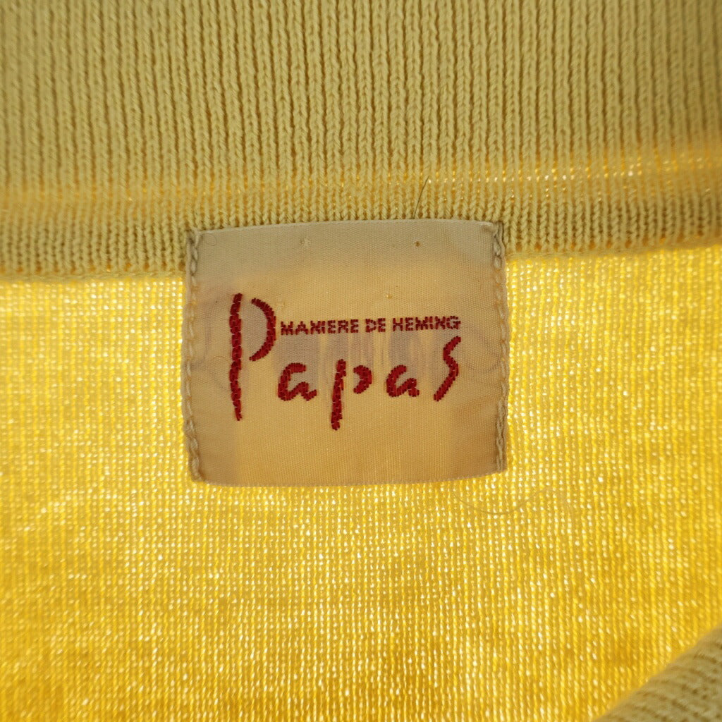 PAPAS(パパス) ■長袖ニットシャツ マスタード #50
