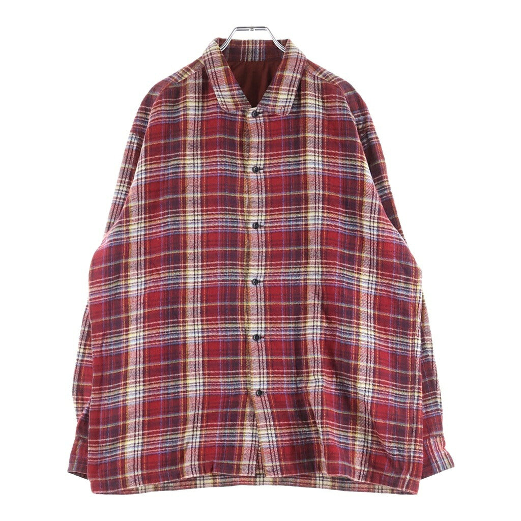 PAPAS(パパス) チェック柄シャツ ネルシャツ レッド #L