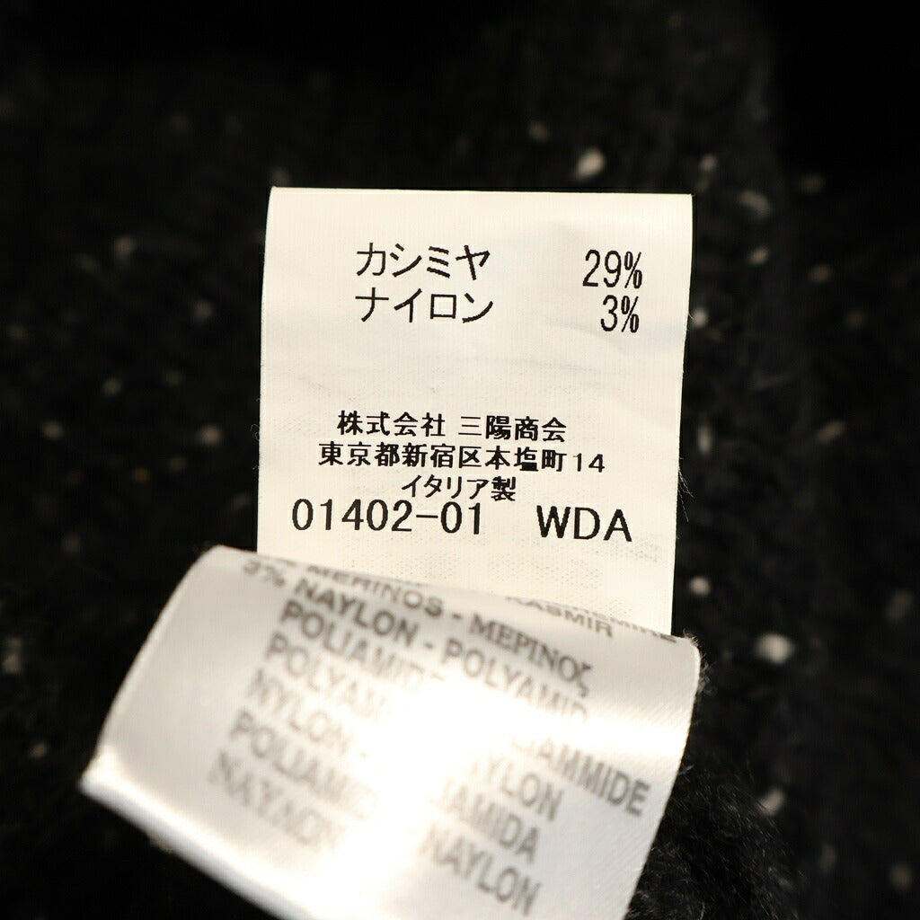 BURBERRY(バーバリー) カシミヤ混ハーフジップタートルネックニットセーター ブラック #L BAT08-307-09