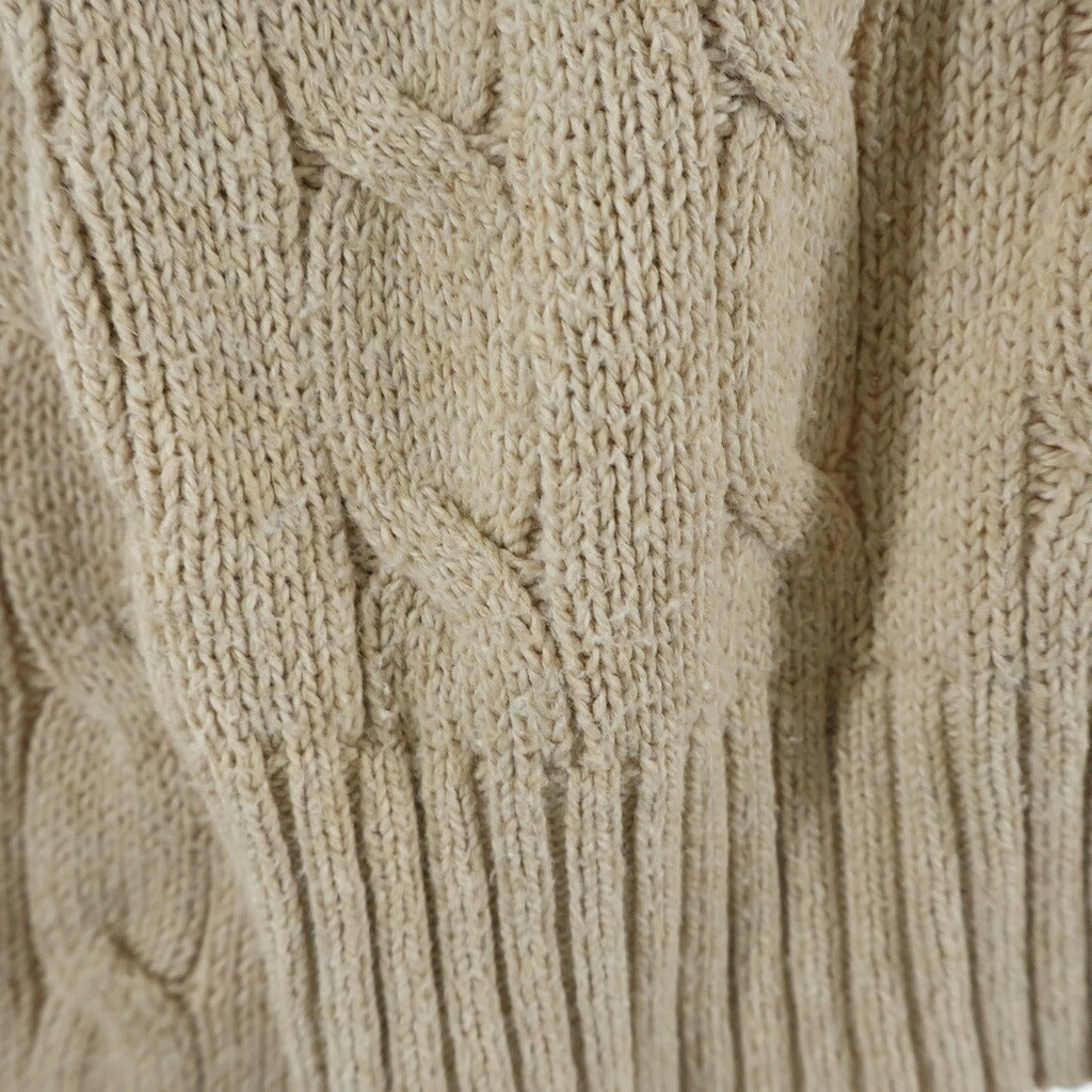 POLO RALPH LAUREN(ポロラルフローレン) ワンポイント刺繍ローゲージニットセーター ベージュ #L
