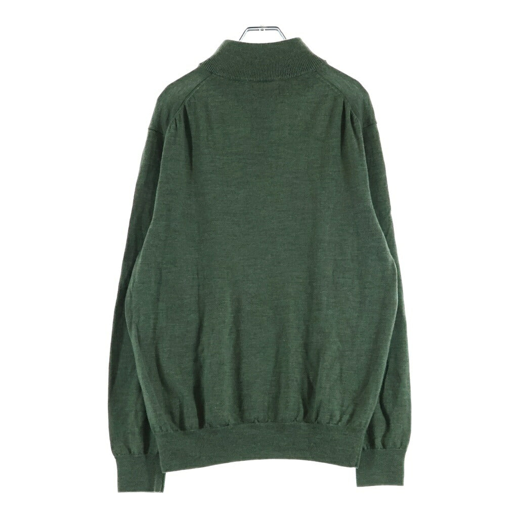 Polo GOLF Ralph Lauren(ポロゴルフラルフローレン) ワンポイント刺繍ハーフボタンウールニットセーター グリーン #L