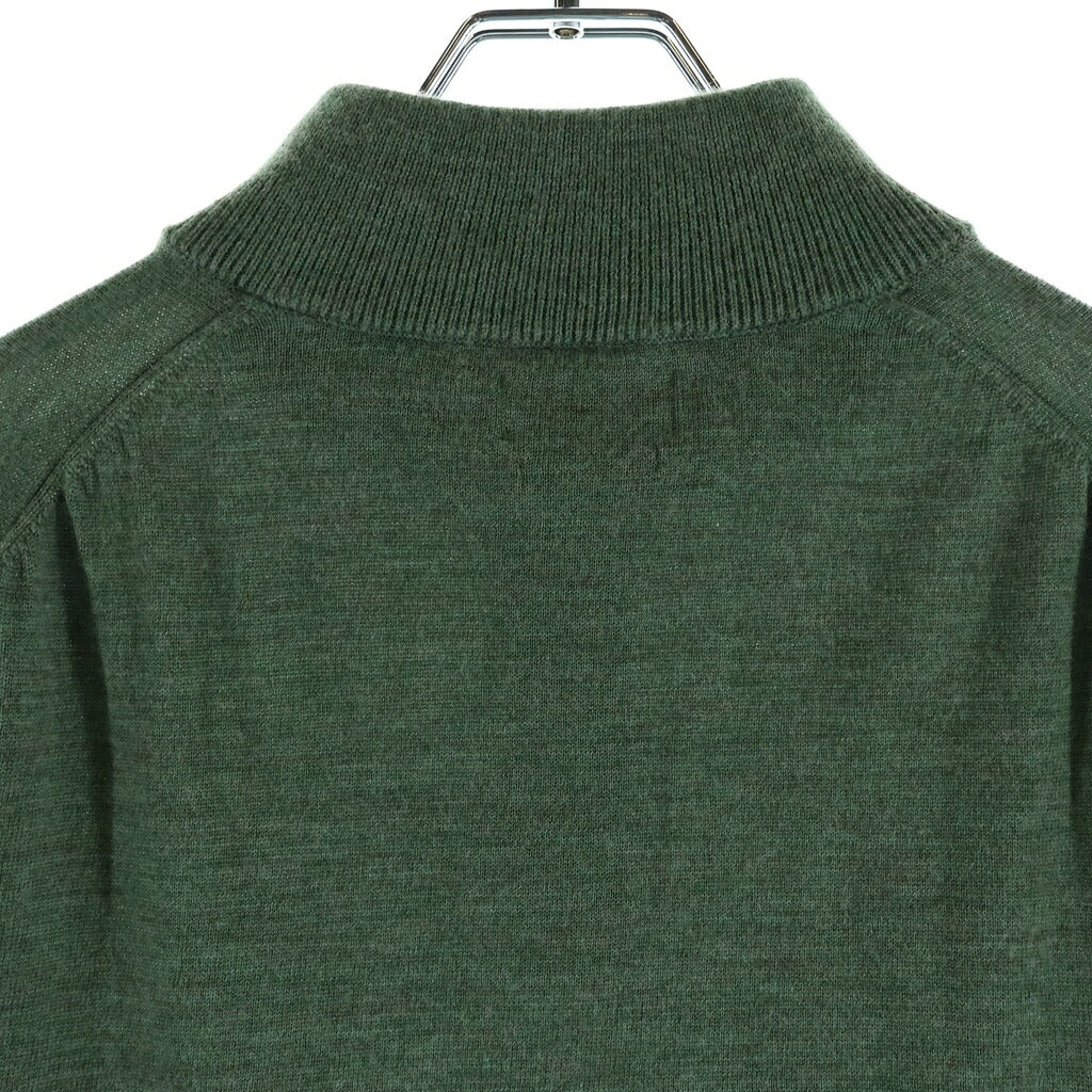 Polo GOLF Ralph Lauren(ポロゴルフラルフローレン) ワンポイント刺繍ハーフボタンウールニットセーター グリーン #L