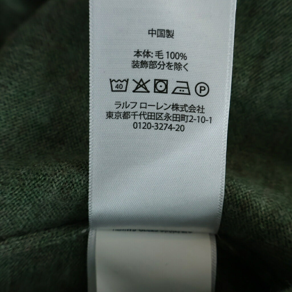 Polo GOLF Ralph Lauren(ポロゴルフラルフローレン) ワンポイント刺繍ハーフボタンウールニットセーター グリーン #L