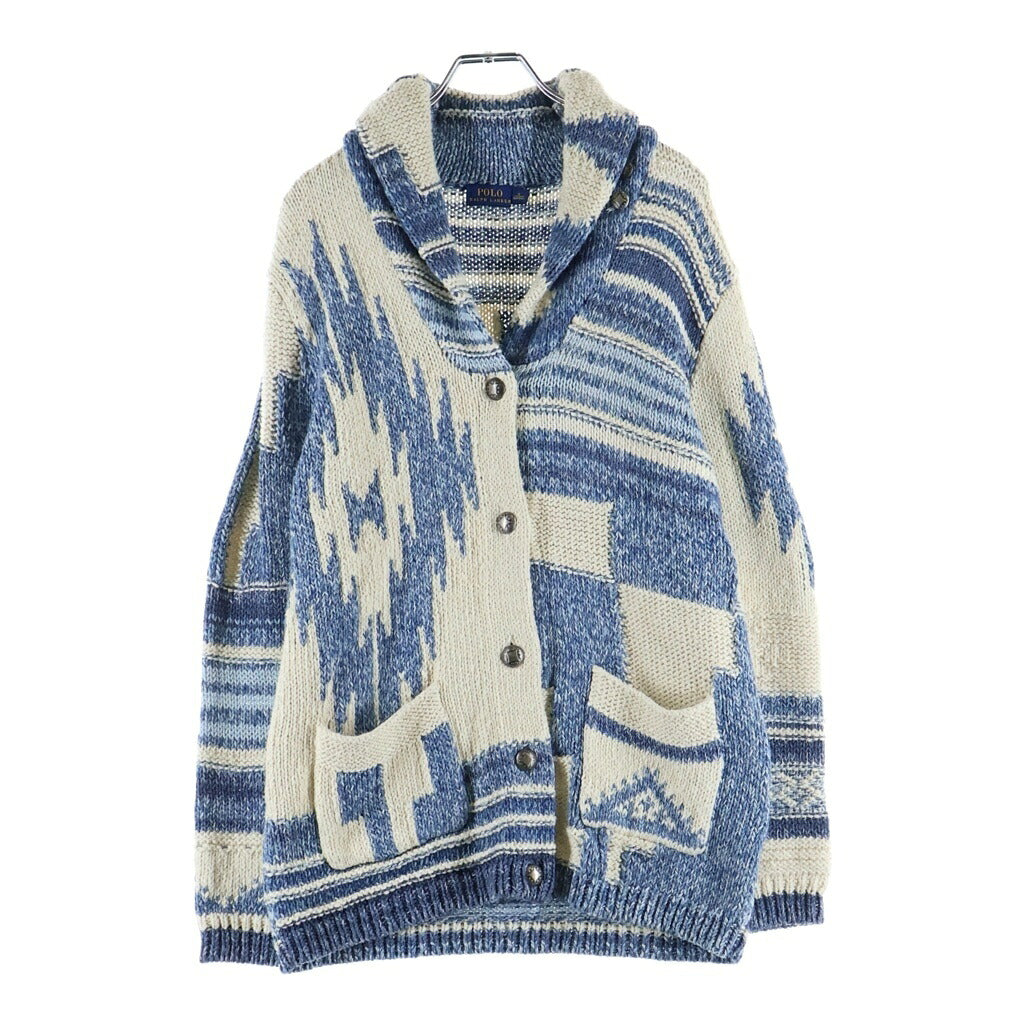 POLO RALPH LAUREN(ポロラルフローレン) ネイティブハンドニットカーディガン ブルー #S