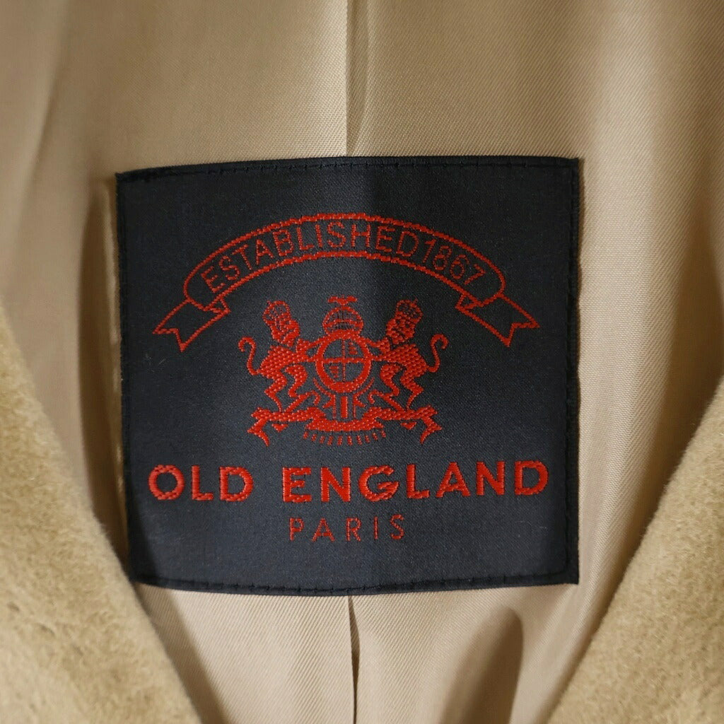 OLD ENGLAND(オールドイングランド) ■カシミヤ ステンカラーコート ベージュ #36