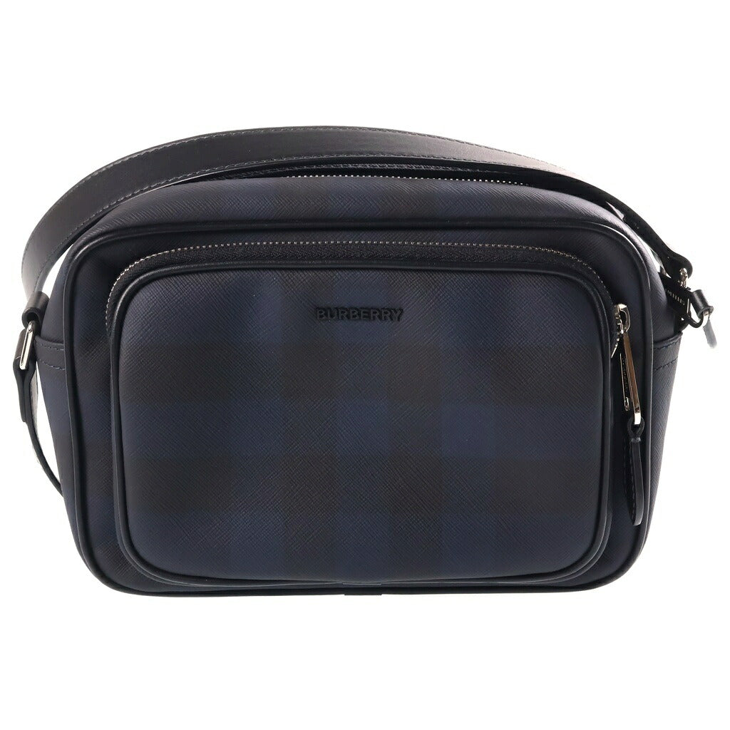 BURBERRY(バーバリー) ■チェック柄カメラバッグ ショルダーバッグ ネイビー×ブラック 8073271