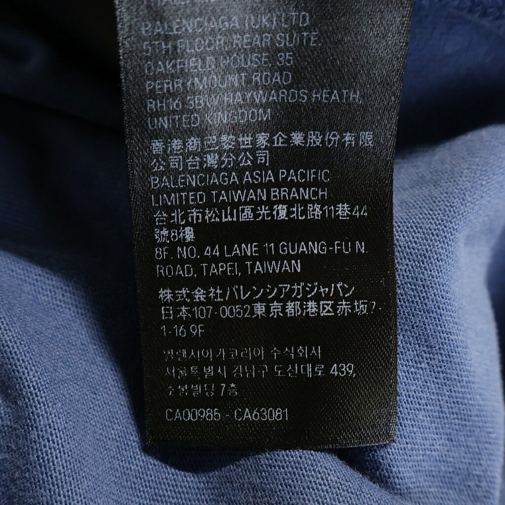 BALENCIAGA(バレンシアガ) 23AW LAYERED SPORTS LOGO TEE レイヤードスポーツロゴオーバーサイズ半袖Tシャツ ブルー #L 739028 TPVF2