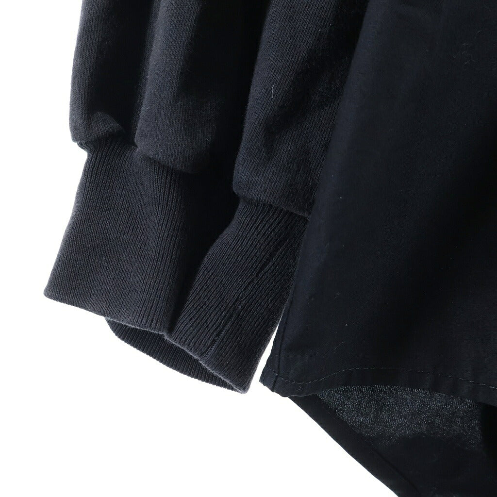 BALENCIAGA(バレンシアガ) フードドッキングレイヤードデザイン長袖シャツ ブラック #38 768771 TNM60
