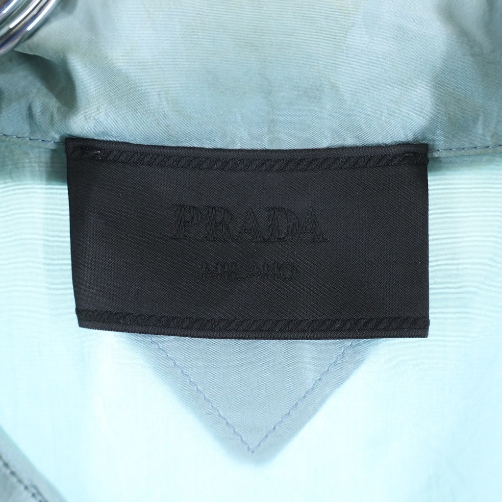 PRADA(プラダ) SILK PRINT PAJAMA SHIRT シルク プリント パジャマシャツ ライトブルー SC627