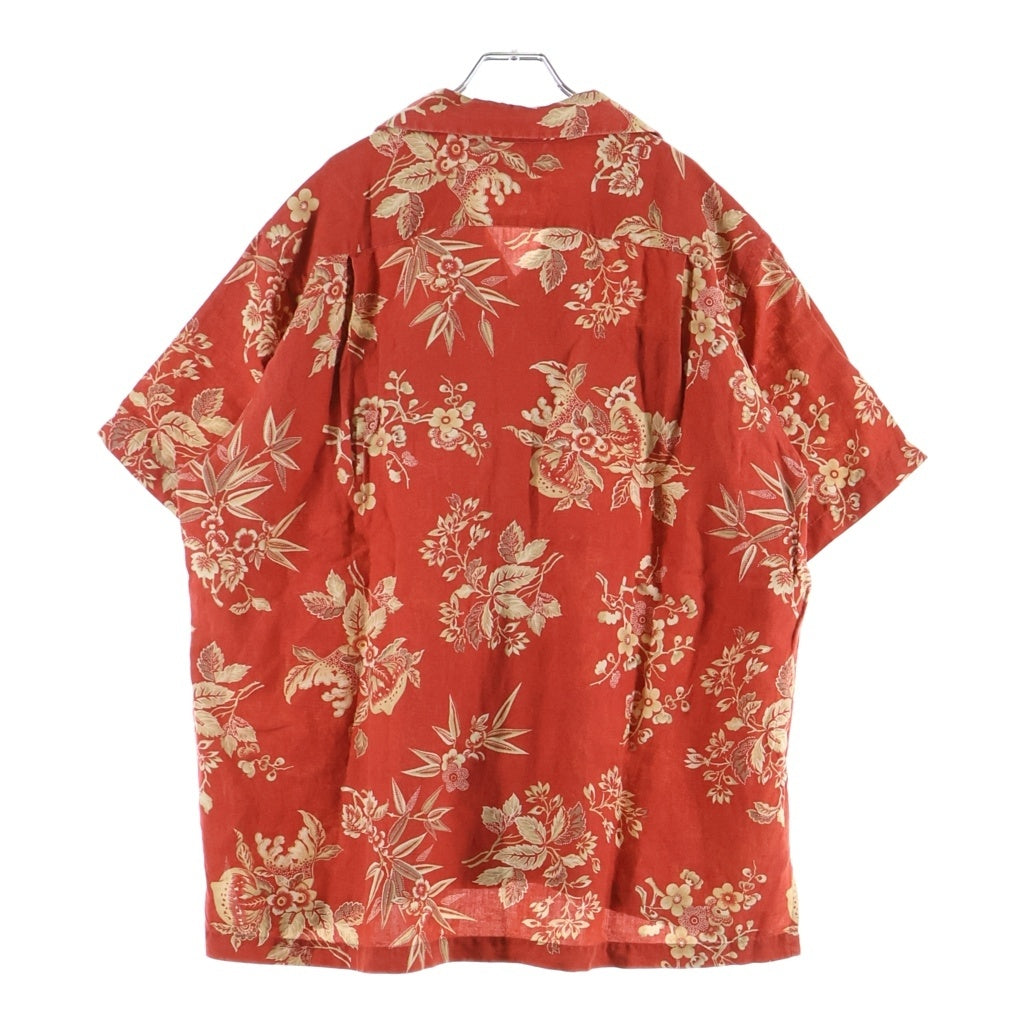 POLO RALPH LAUREN(ポロラルフローレン) 90S VINTAGE CAMP BOTANICAL AROHA SHIRT ボタニカル アロハ半袖シャツ レッド