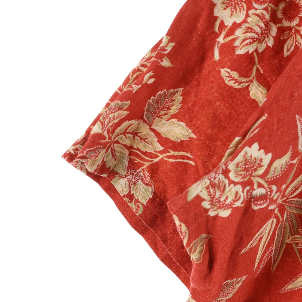 POLO RALPH LAUREN(ポロラルフローレン) 90S VINTAGE CAMP BOTANICAL AROHA SHIRT ボタニカル アロハ半袖シャツ レッド