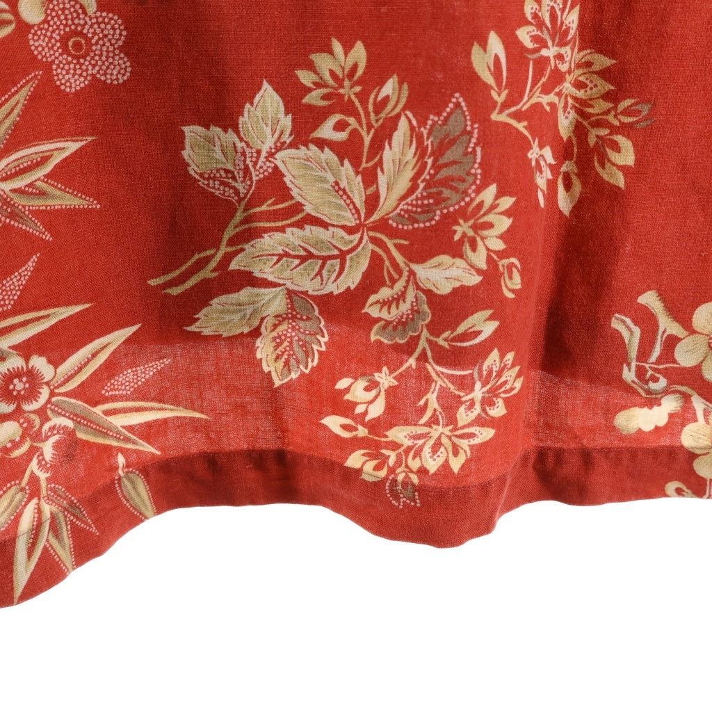 POLO RALPH LAUREN(ポロラルフローレン) 90S VINTAGE CAMP BOTANICAL AROHA SHIRT ボタニカル アロハ半袖シャツ レッド