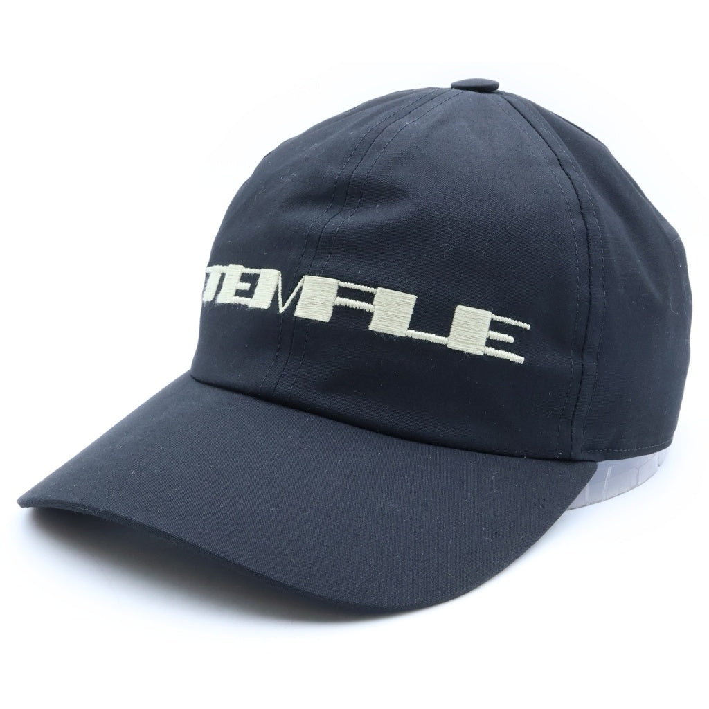 DRKSHDW(ダークシャドウ) 26SS TEMPLE BASEBALL CAP テンプル ベースボールキャップ ブラック DA01F4478-TEEM9