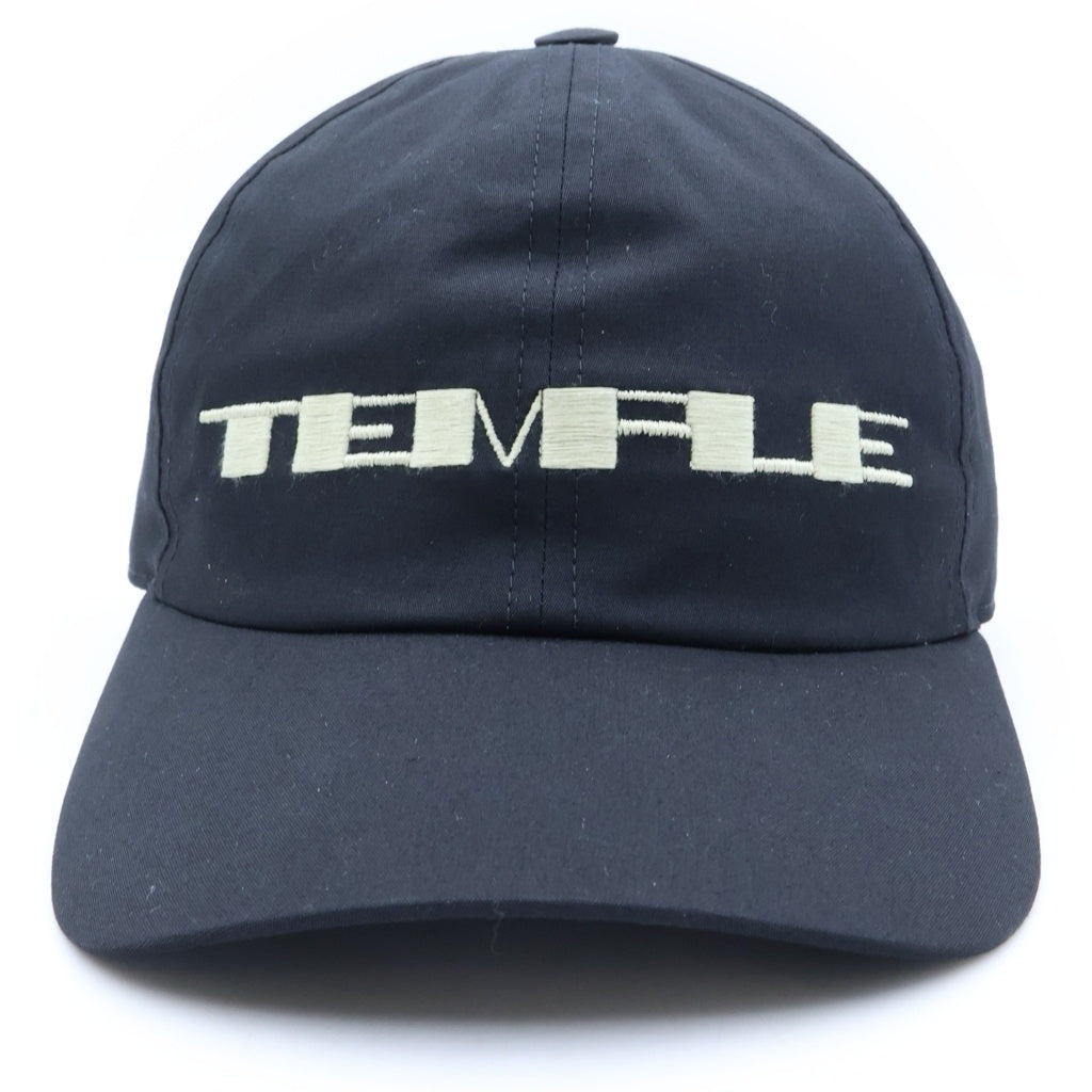 DRKSHDW(ダークシャドウ) 26SS TEMPLE BASEBALL CAP テンプル ベースボールキャップ ブラック DA01F4478-TEEM9