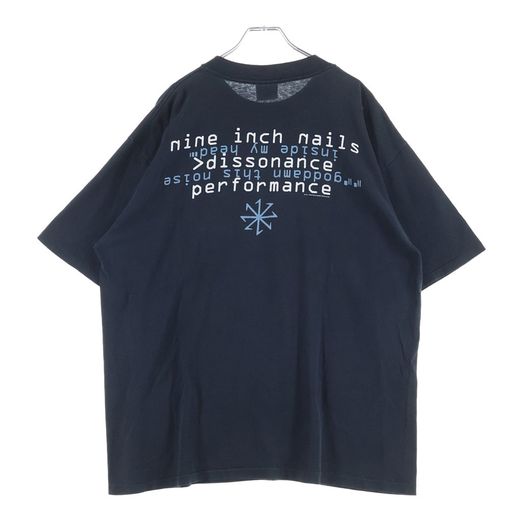 VINTAGE(ヴィンテージ) 90S 1995 NINE INCH NAILS Dissonance Performance TEE ナインインチネイルズ 両面プリント 半袖カットソーTシャツ ブラック