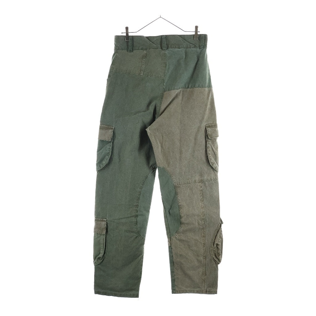 NO BRAND(ノーブランド) AICHE PATCHWORK CARGO PANTS パッチワーク カーゴ パンツ カーキ