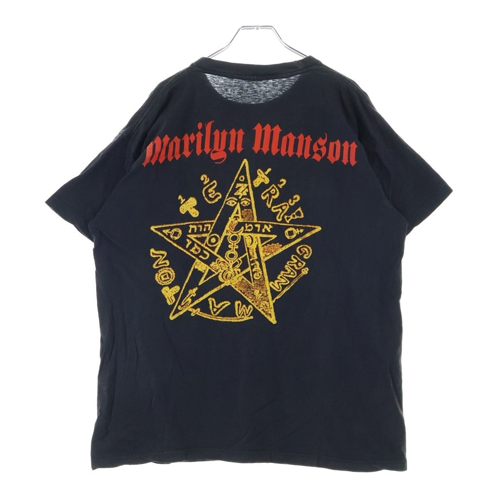 VINTAGE(ヴィンテージ) 90S MARILYN MANSON HOLY WOOD BOOTLEG マリリンマンソン ホーリーウッド 両面プリント 半袖カットソーTシャツ ブラック