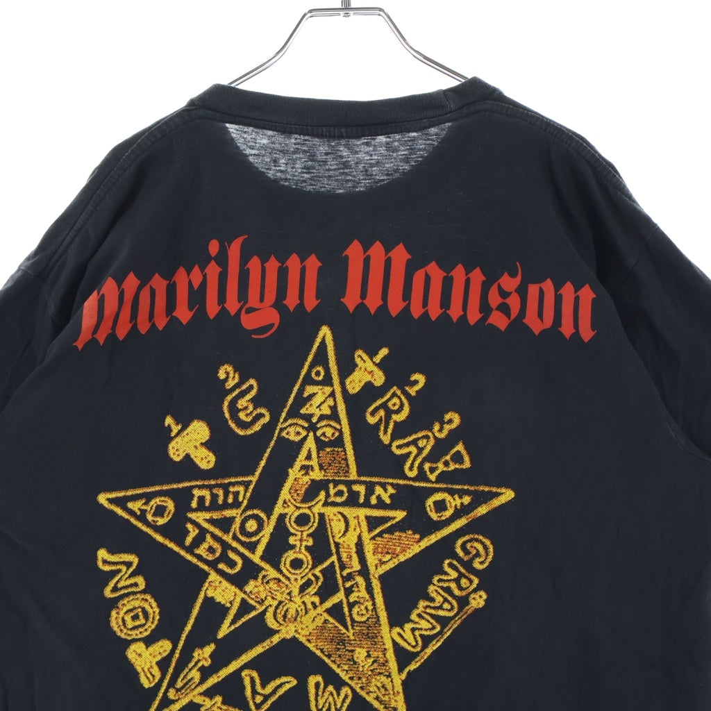 VINTAGE(ヴィンテージ) 90S MARILYN MANSON HOLY WOOD BOOTLEG マリリンマンソン ホーリーウッド 両面プリント 半袖カットソーTシャツ ブラック