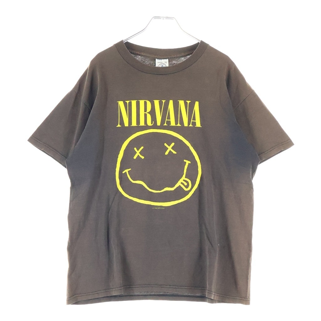 VINTAGE(ヴィンテージ) 00S NIRVANA SMILE TEE DELTA BODY ニルヴァーナ スマイル 両面プリント 半袖カットソーTシャツ ブラック