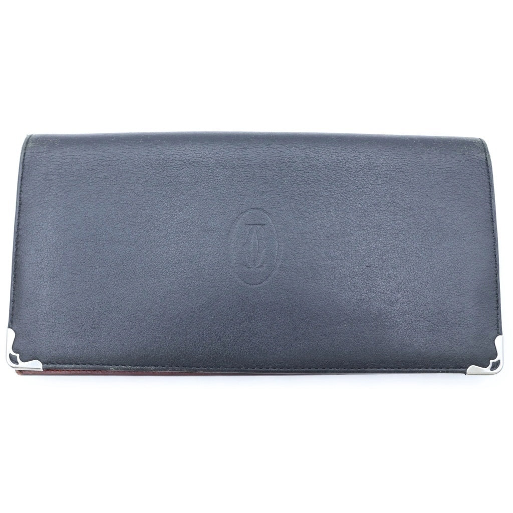 Cartier(カルティエ) MUST DE CARTIER INTERNATIONAL WALLET マストライン インターナショナル ウォレット 長財布 ブラック