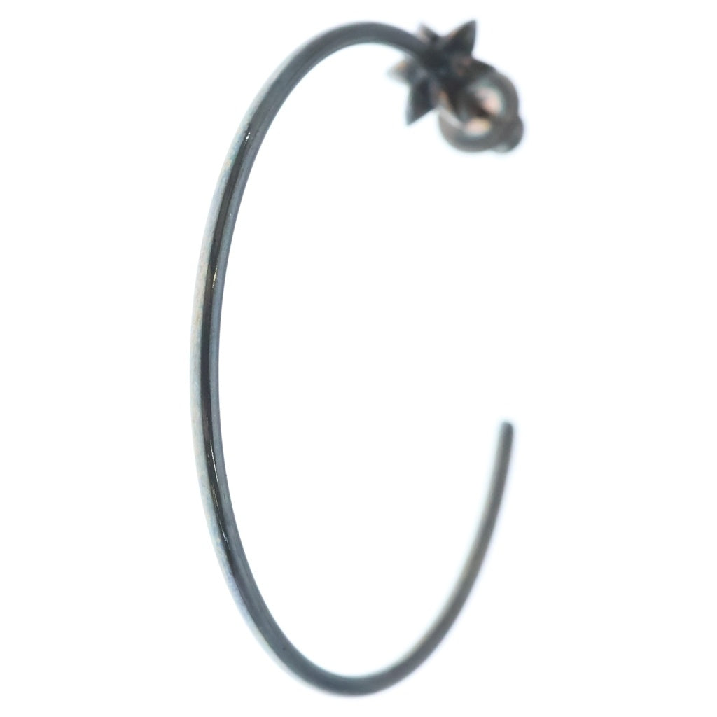 CHROME HEARTS(クロムハーツ) HOOP W/CUT STAR スターフープ ピアス シルバー
