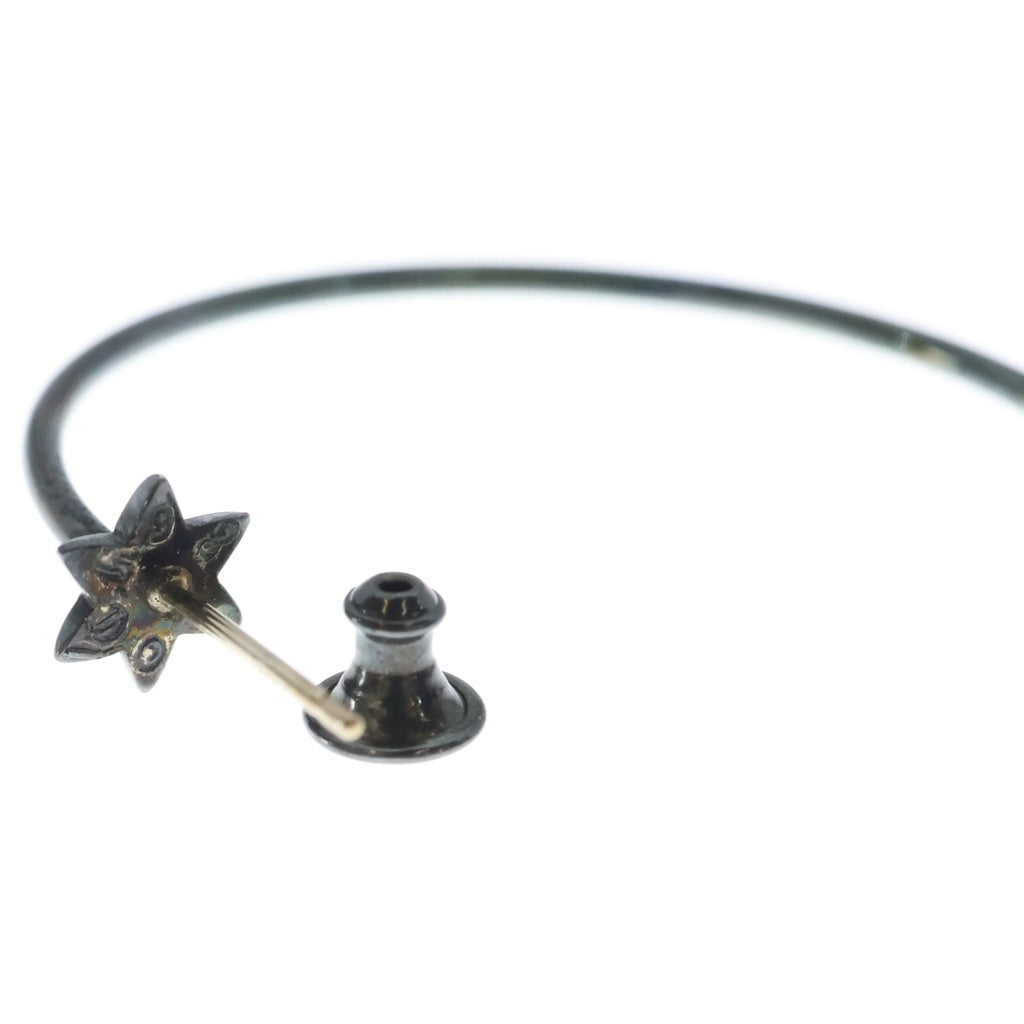 CHROME HEARTS(クロムハーツ) HOOP W/CUT STAR スターフープ ピアス シルバー