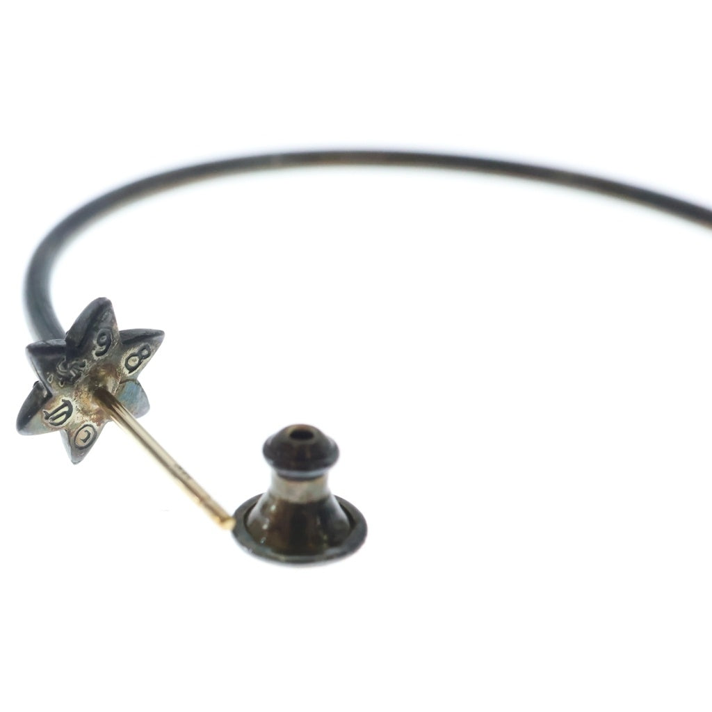 CHROME HEARTS(クロムハーツ) HOOP W/CUT STAR スターフープ ピアス シルバー