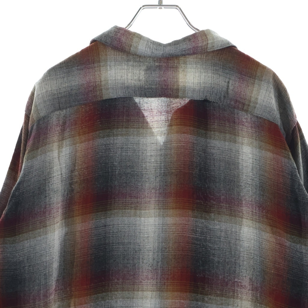 VINTAGE(ヴィンテージ) 50-60S ARROW CHEVELLA OMBRE CHECK RAYON L/S SHIRT オンブレチェック レーヨン長袖シャツ レッド/グレー/ブラック