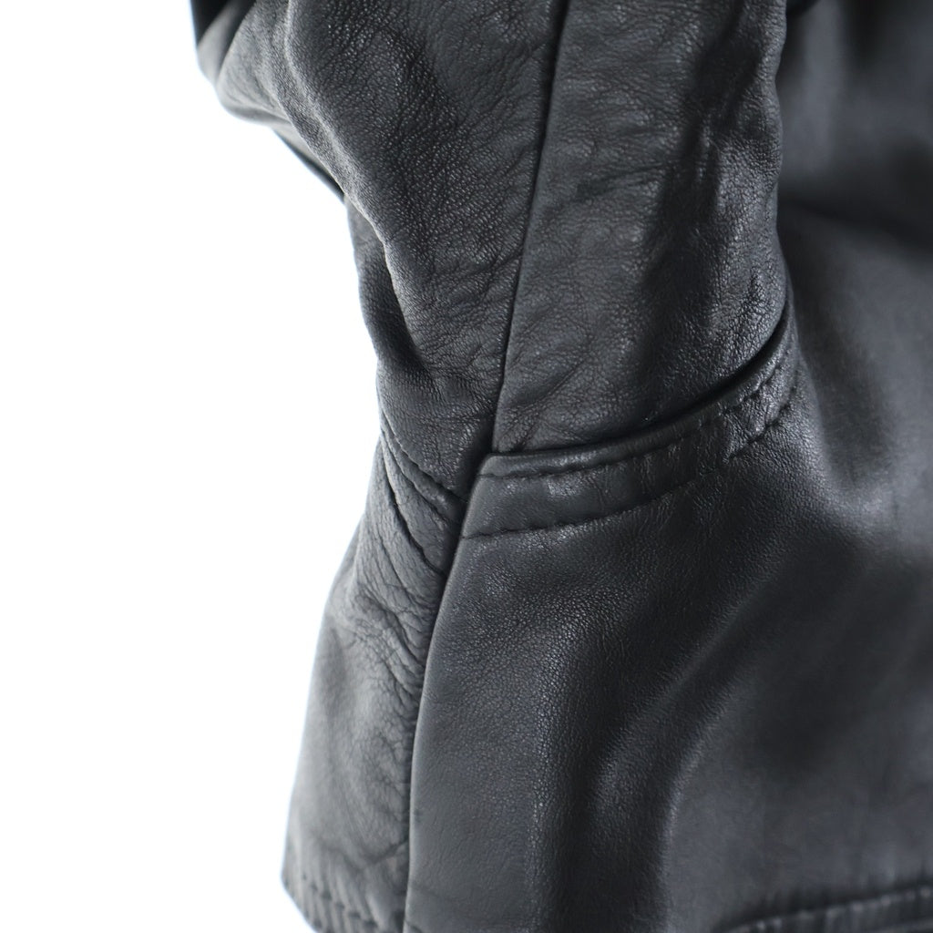 LONDON FOG(ロンドン フォグ) 90S TYPE LEATHER JACKET A-2 タイプ レザー ジャケット ブラック