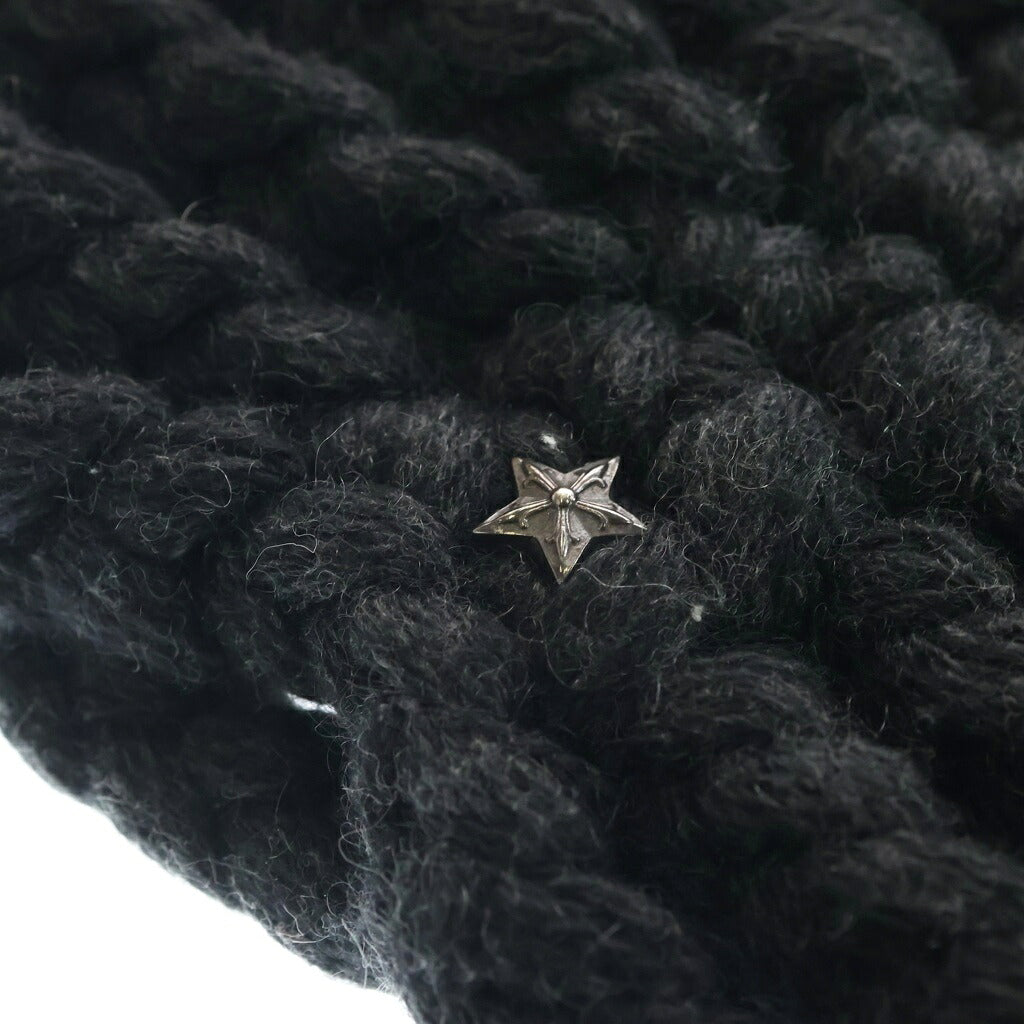 CHROME HEARTS(クロムハーツ) STAR CASHMERE NECK WARMER 4P スター カシミヤ ネックウォーマー ブラック