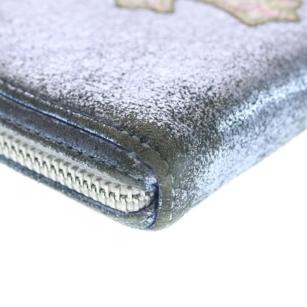 CHROME HEARTS(クロムハーツ) LONG WALLET WITH 3 CEMETERY CROSS PATCHES REC F ZIP 3セメタリー クロスパッチ 長財布 シルバー