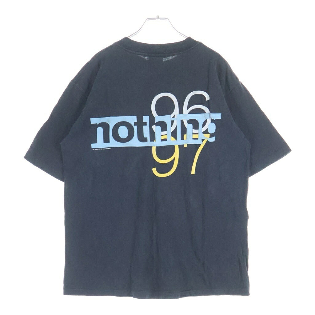 VINTAGE(ヴィンテージ) 90S VINTAGE NINE INCH NAILS NOTHING 96 97 ヴィンテージ ナインインチネイルズ ナッシング 両面プリント 半袖Tシャツ ブラック