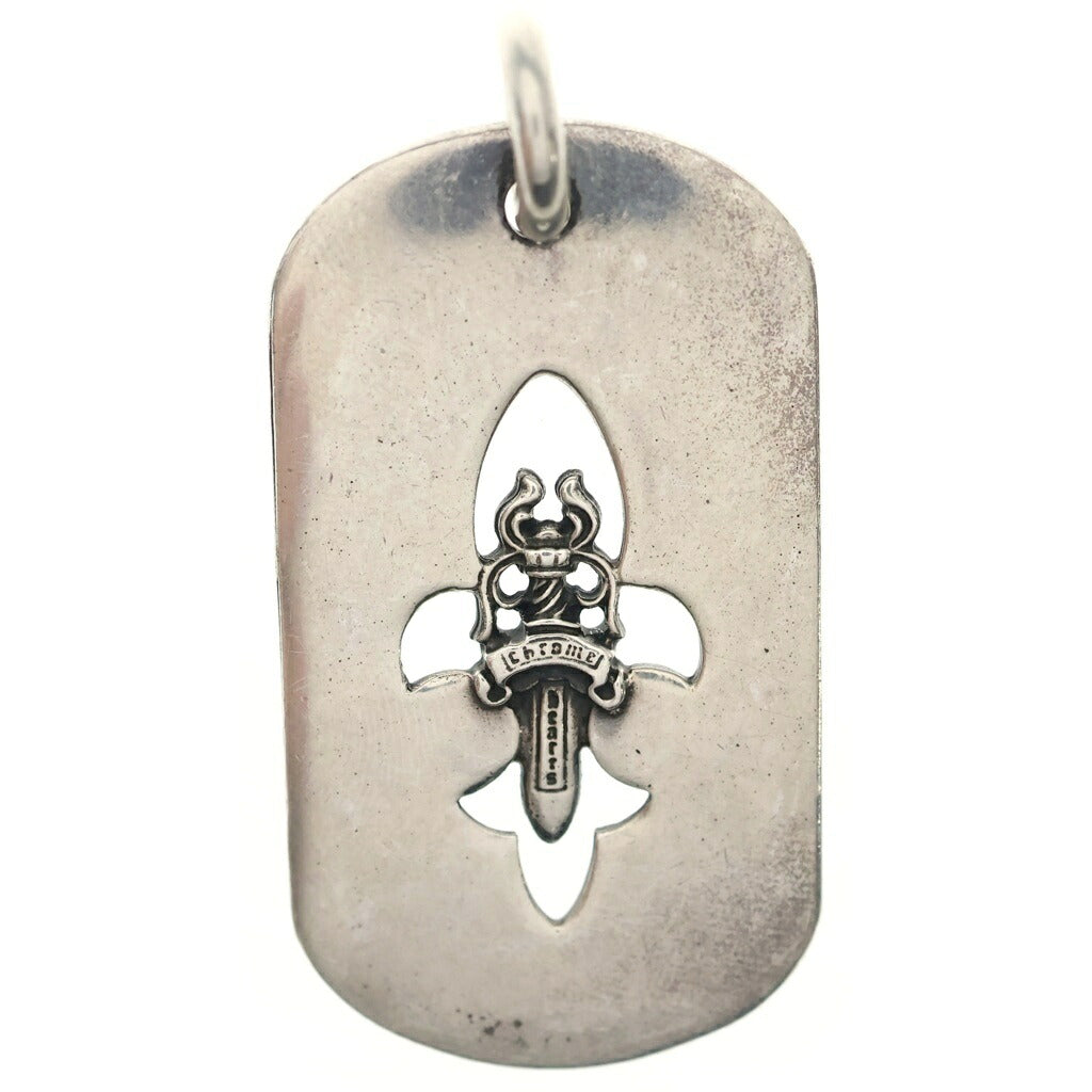 CHROME HEARTS(クロムハーツ) D TAG LRG FLE DAG フレアダガードッグタグ ラージドッグタグネックレストップ シルバー
