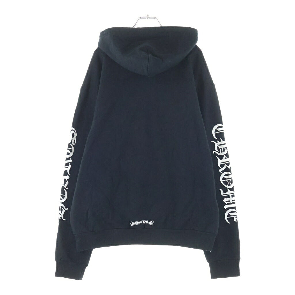 CHROME HEARTS(クロムハーツ) SWTSHRT PLV 袖ロゴプリントプルオーバーパーカー ブラック