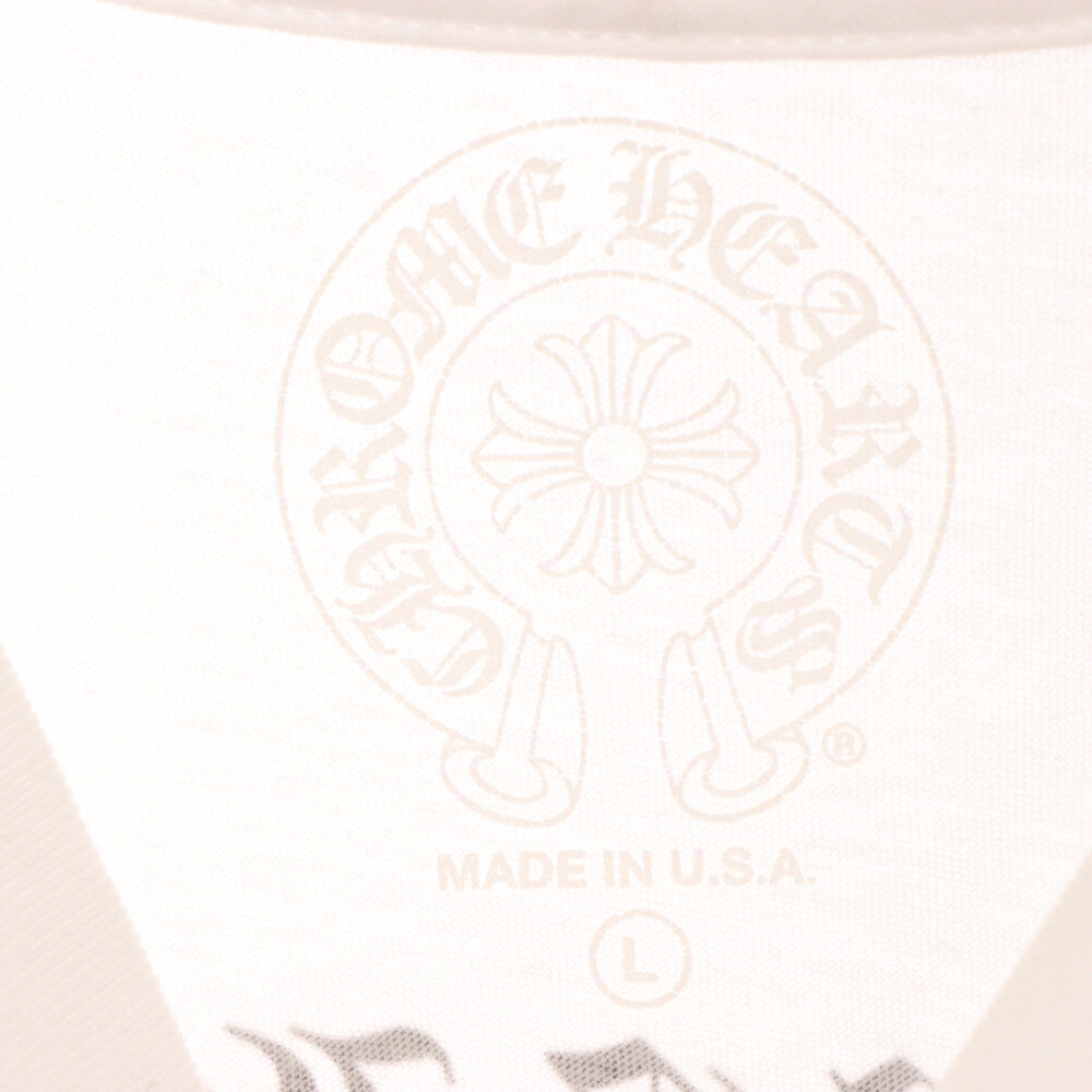 CHROME HEARTS(クロムハーツ) ネオンバーロゴ半袖Tシャツ カットソー ホワイト