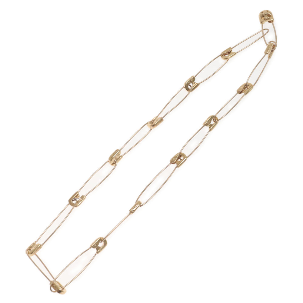 CHROME HEARTS(クロムハーツ) 22K SAFETY PIN NECKLACE セーフティピン ゴールドネックレス 16inch