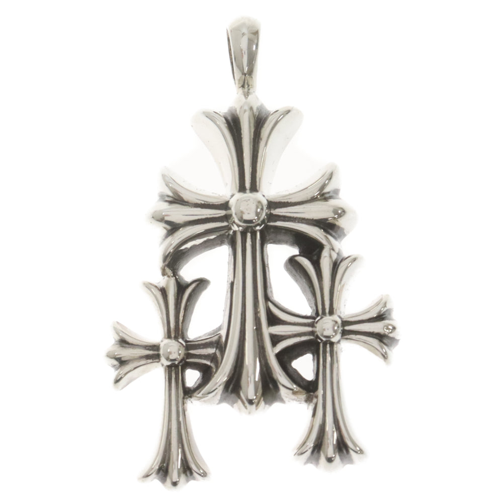 CHROME HEARTS(クロムハーツ) 3 CH CRS SML トリプルCHクロススモール シルバーネックレストップ シルバー