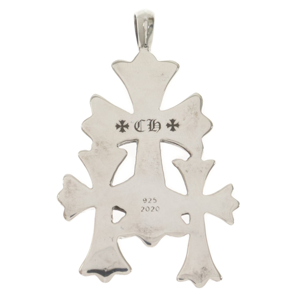 CHROME HEARTS(クロムハーツ) 3 CH CRS SML トリプルCHクロススモール シルバーネックレストップ シルバー