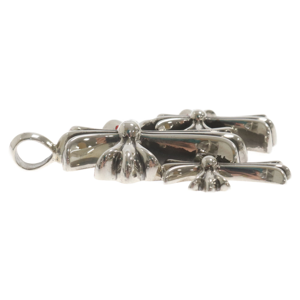 CHROME HEARTS(クロムハーツ) 3 CH CRS SML トリプルCHクロススモール シルバーネックレストップ シルバー