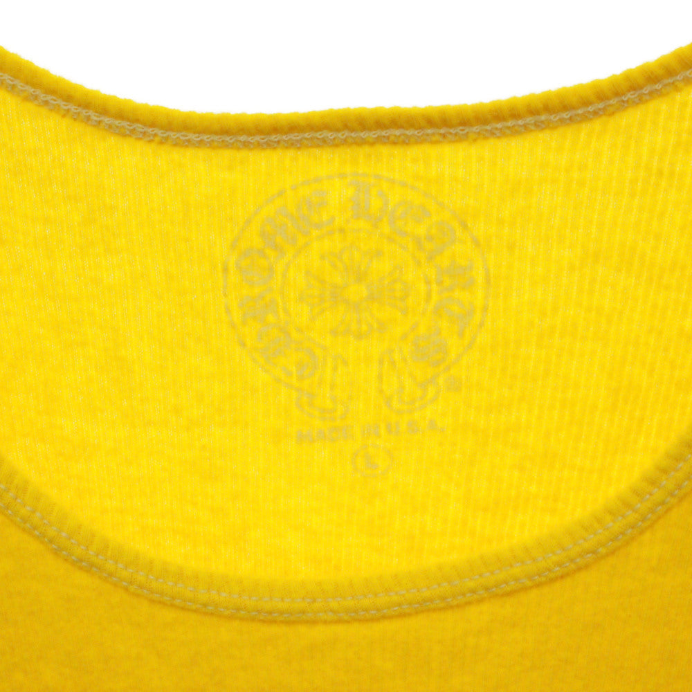 CHROME HEARTS(クロムハーツ) Side Logo Tank Top クロムハーツ サイドロゴタンクトップ ヴァーティカルロゴ プリント イエロー