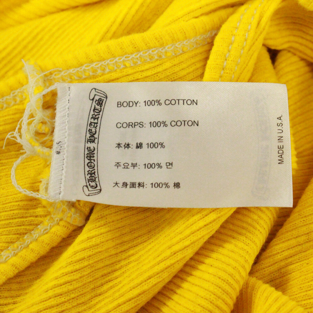 CHROME HEARTS(クロムハーツ) Side Logo Tank Top クロムハーツ サイドロゴタンクトップ ヴァーティカルロゴ プリント イエロー