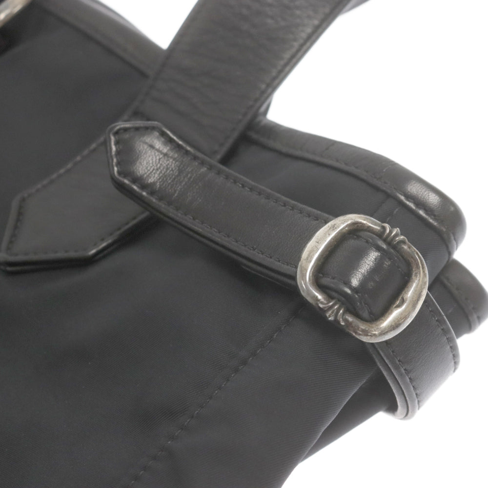 CHROME HEARTS(クロムハーツ) ガンスリンガー レザー切り替え ナイロントートバッグ ブラック