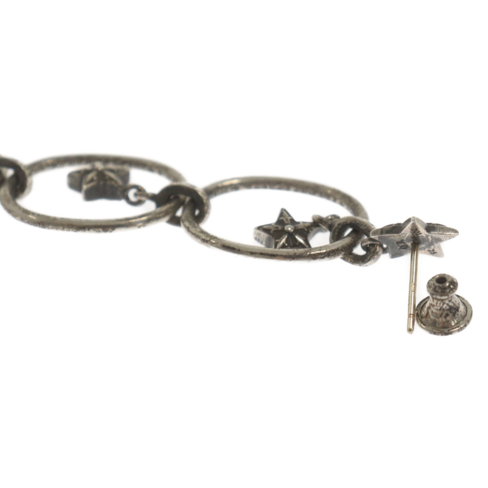 CHROME HEARTS(クロムハーツ) PAPER OVAL STAR DROP ペーパースタードロップ 6連ピアス シルバー