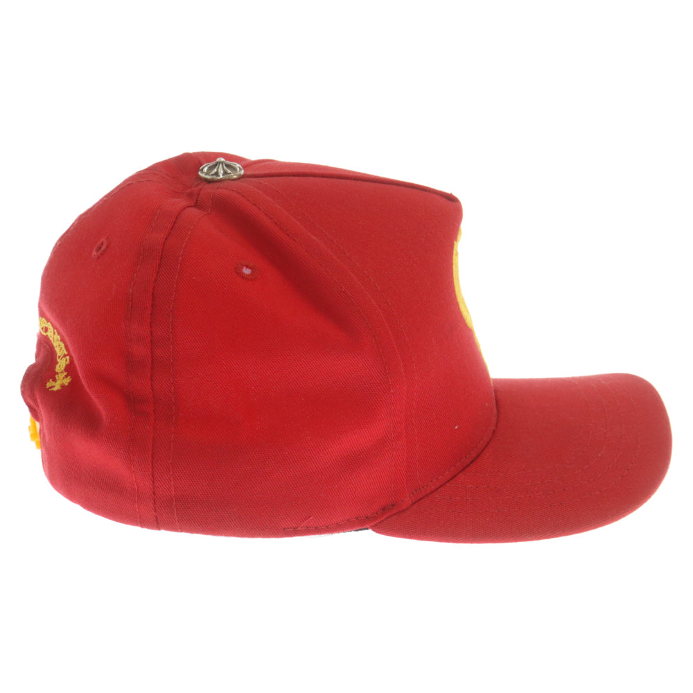 CHROME HEARTS(クロムハーツ) CH HAT クロスボール ベースボールキャップ 帽子 レッド/イエロー