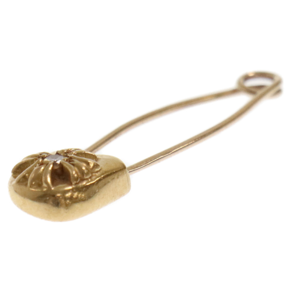 CHROME HEARTS(クロムハーツ) 22K SAFETY PIN S 1DIA 22Kスモールセーフティピン 1ダイヤ ゴールドネックレストップ ゴールド