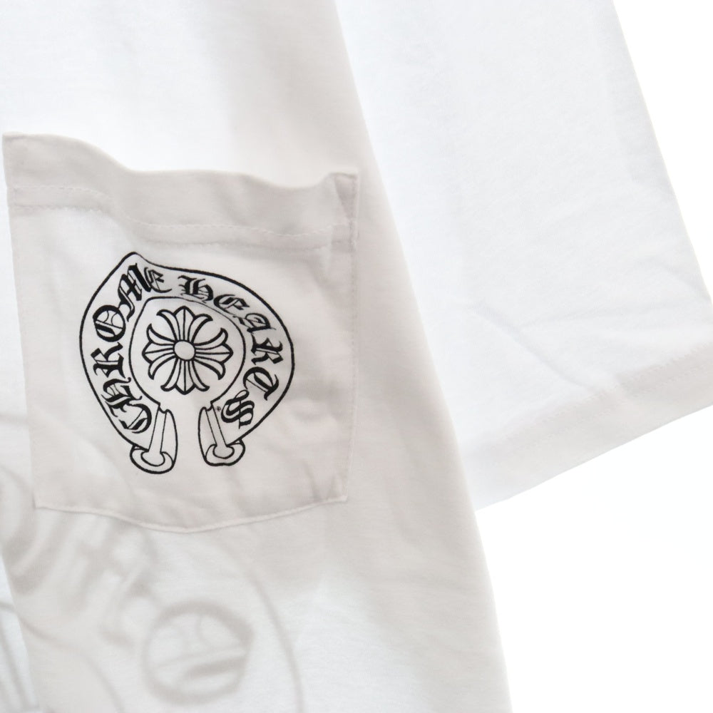 CHROME HEARTS(クロムハーツ) St. Barth Exclusive Horse Shoe T-shirt セントバーツ限定 バックロゴプリント 半袖Tシャツ ホワイト