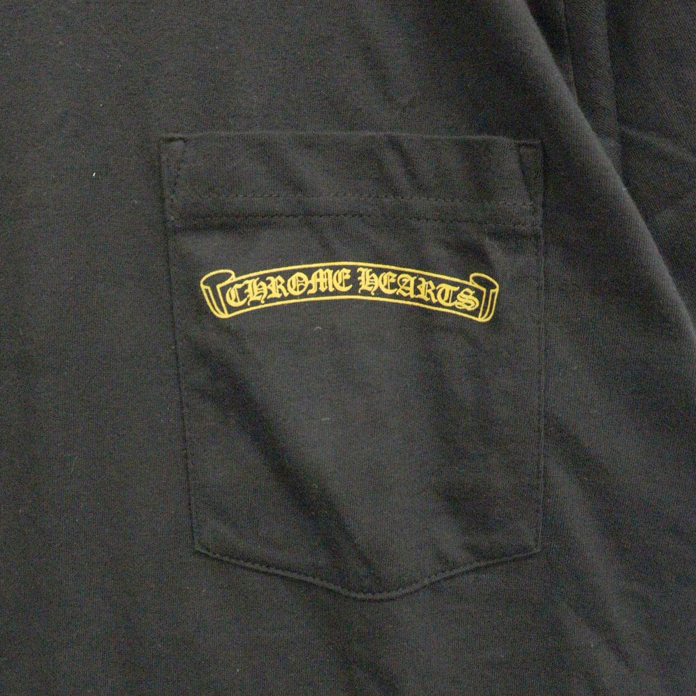 CHROME HEARTS(クロムハーツ) CH PLUS S/S TEE CHプラス サークルロゴ半袖Tシャツ ブラック/イエロー