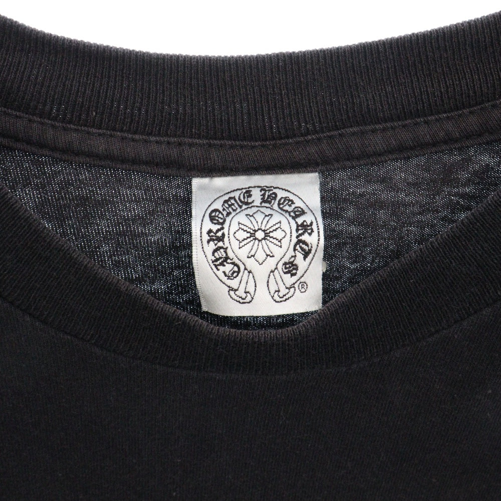 CHROME HEARTS(クロムハーツ) FOTI Mahalia Skull Wing Tee フォティマハリア スカルウィングプリント クルーネック半袖Tシャツ カットソー ブラック/ゴールド